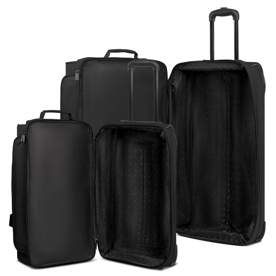 Redolz Set di 2 borse da viaggio Duffle Essentials a 2 ruote, taglie M+L, espandibile