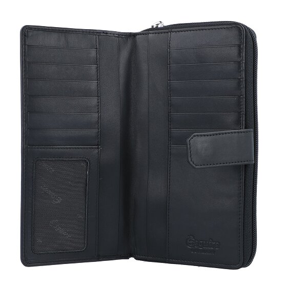 Esquire Nuovo portafoglio di seta in pelle 18 cm