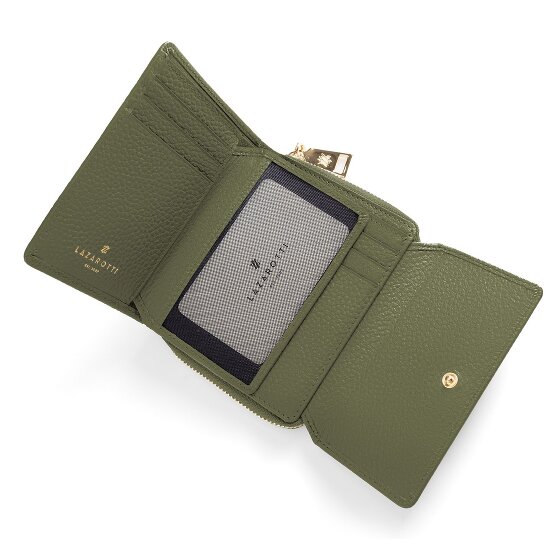 Lazarotti Portafoglio Bologna in pelle con chiusura a zip, 12 cm