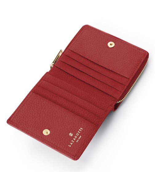 Lazarotti Portafoglio Bologna in pelle, medio, con chiusura a zip perimetrale, 10 cm