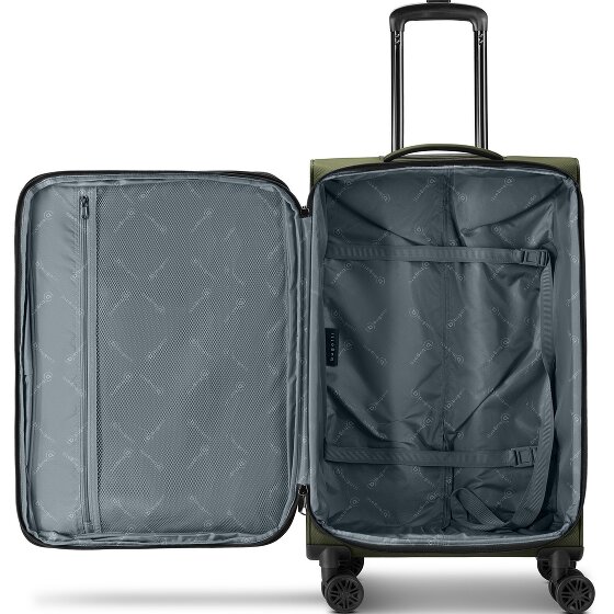 bugatti Valencia Soft 4 ruote Set di valigie 3 pezzi con piega di espansione