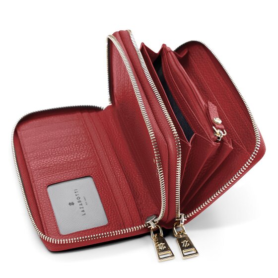 Lazarotti Bologna Leather XL Portafoglio con doppia zip in pelle RFID 20 cm