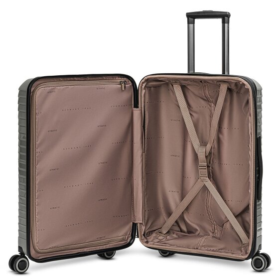 Stratic Shine 4 ruote Set di valigie 3 pezzi con piega di espansione