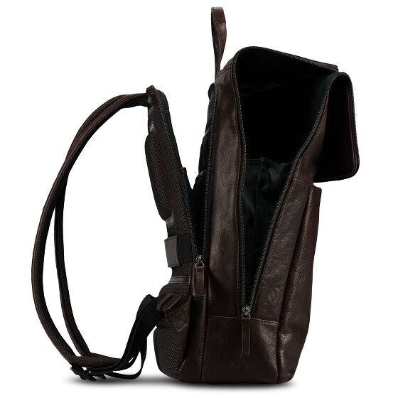 Jost Glasgow Zaino da giorno Protezione RFID Vera Pelle 42 cm Vano porta PC