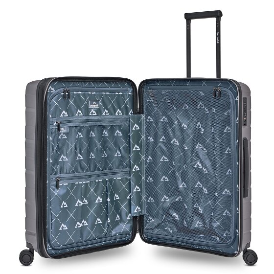 Bergpfeil Trolley da viaggio a 4 ruote M 66 cm con piega ad espansione