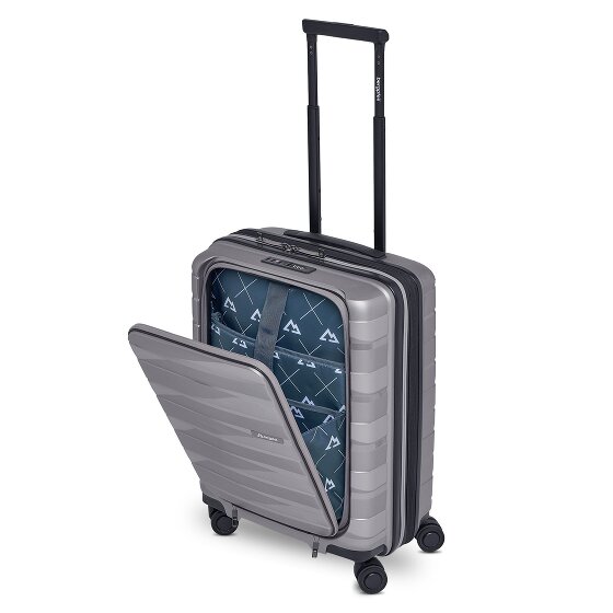 Bergpfeil Travel 4 ruote Carrello della cabina 55 cm Scomparto per laptop con piega di espansione