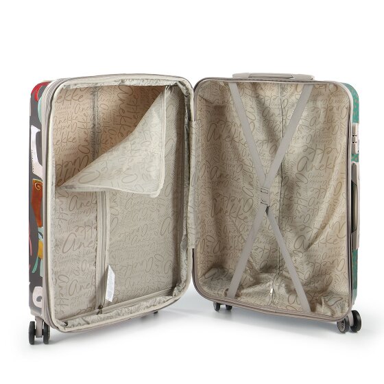 Anekke Muse 4 ruote Set di valigie 2 pezzi con piega di espansione
