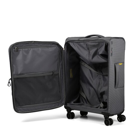 Mandarina Duck Zephyr 4 ruote Carrello M 67 cm con piega di espansione