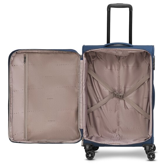 Stratic taska set di valigie a 4 ruote 3 pezzi con piega elastica