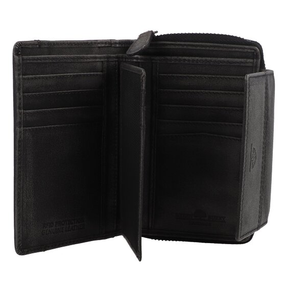 Greenburry Destressed Portafoglio Protezione RFID Pelle 13.5 cm