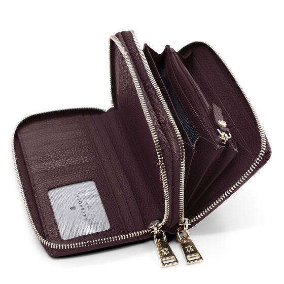 Lazarotti Portafoglio Bologna in pelle XL con doppia chiusura a zip, protezione RFID, 20 cm