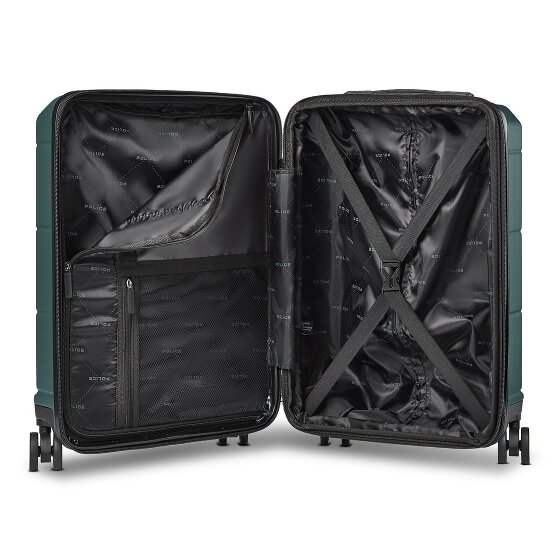 Police London 4 ruote Trolley cabina 55 cm Vano porta PC espandibile