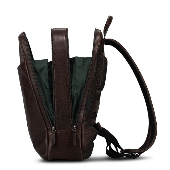 Jost Glasgow Zaino da giorno Protezione RFID Vera Pelle 44 cm Vano porta PC