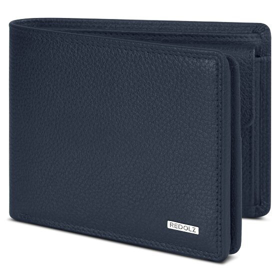 Redolz Portafoglio QF RFID in pelle 12 cm pieghevole con scomparto con zip