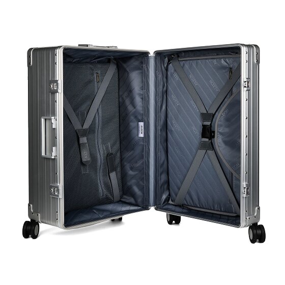 Aleon Carrello Traveler a 4 ruote in Alluminio da 67 cm con borsa per indumenti