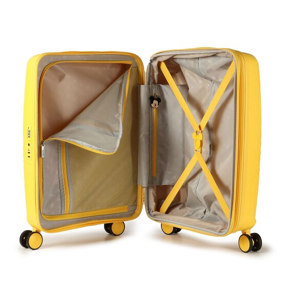 American Tourister Mickey Magic 4 ruote Carrello della cabina 55 cm con piega di espansione