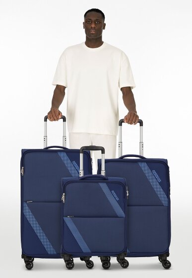 American Tourister Star Max 4 ruote Set di valigie 3 pezzi con piega di espansione