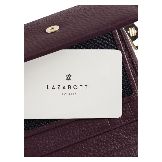 Lazarotti Portafoglio Bologna in pelle con chiusura a zip, 12 cm
