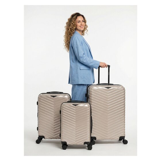Redolz Essentials 18 4 ruote Set di valigie 3 pezzi con piega di espansione