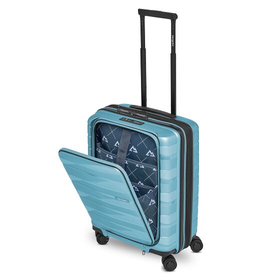 Bergpfeil Travel 4 ruote Carrello della cabina 55 cm Scomparto per laptop con piega di espansione