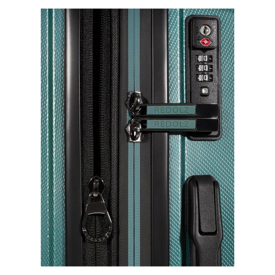 Redolz Set di valigie Essentials 14 a 4 ruote 2 pz. scomparto per laptop con piega elastica