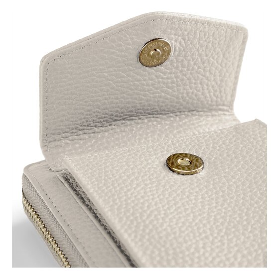 Lazarotti Portafoglio con chiusura a zip in pelle di Bologna, custodia per cellulare, 19 cm