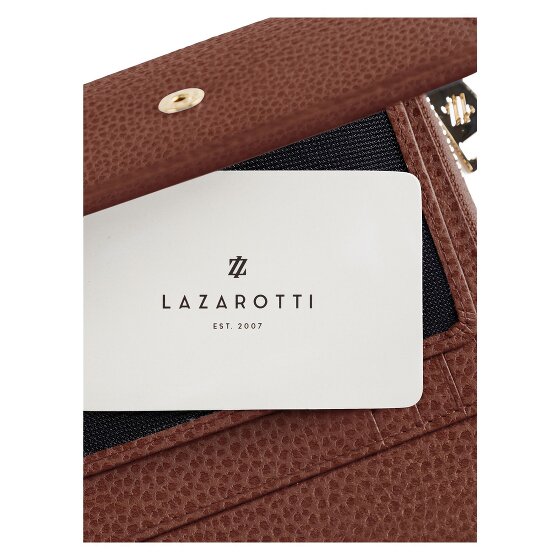 Lazarotti Portafoglio Bologna in pelle con chiusura a zip, 12 cm