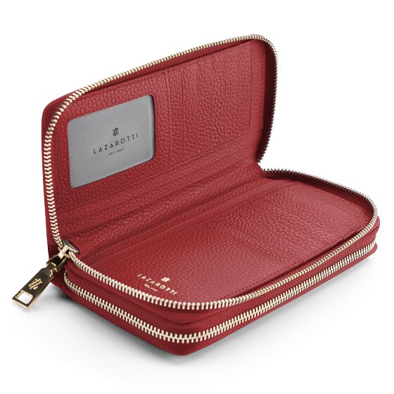 Lazarotti Bologna Leather XL Portafoglio con doppia zip in pelle RFID 20 cm
