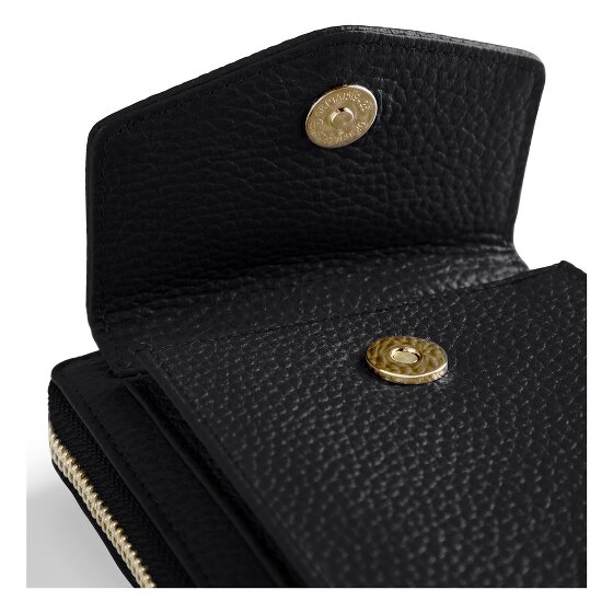 Lazarotti Portafoglio con chiusura a zip in pelle di Bologna, custodia per cellulare, 19 cm