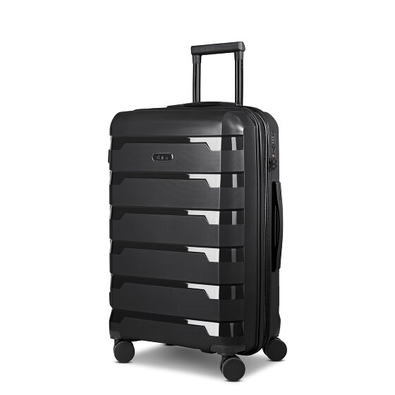 d&n South Dakota 4 ruote Set di valigie 3 pezzi con piega di espansione