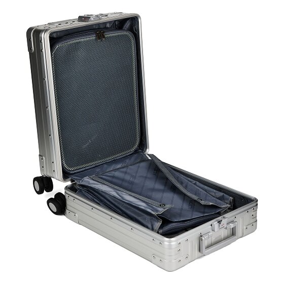 Aleon Trolley cabina Business a 4 ruote in Alluminio, 50 cm, con scomparto per laptop