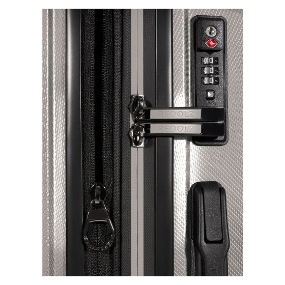 Redolz Set di valigie Essentials 14 a 4 ruote 2 pz. scomparto per laptop con piega elastica