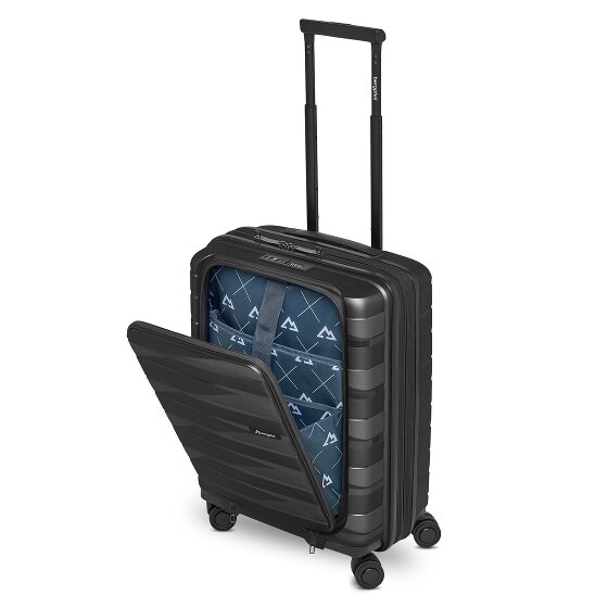 Bergpfeil Travel 4 ruote Carrello della cabina 55 cm Scomparto per laptop con piega di espansione