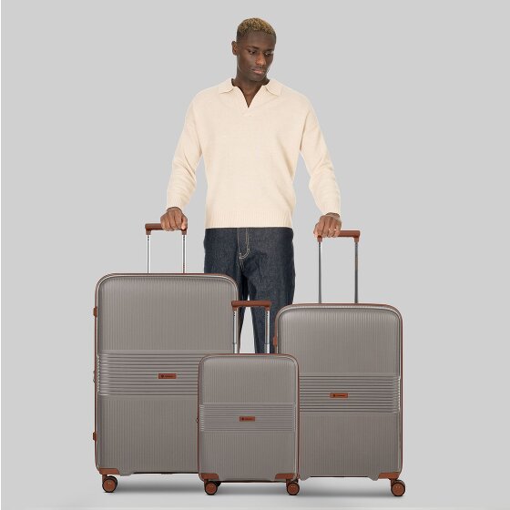 Farmhood Eco Edition 02 4 ruote Set di valigie 3 pezzi con piega di espansione