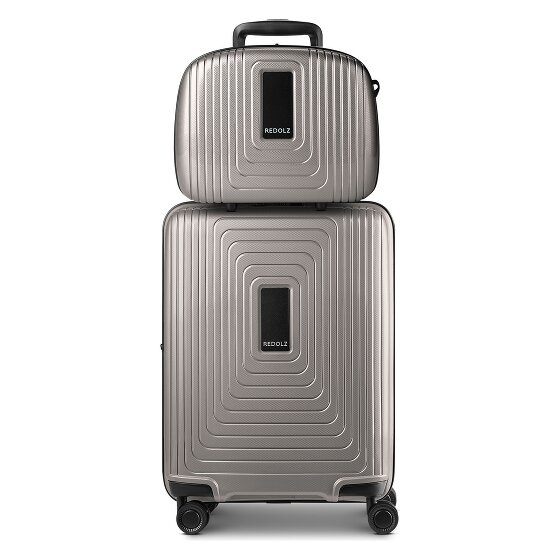 Redolz Set di valigie Essentials 14 2 pezzi trolley da cabina con piega elastica e beauty case