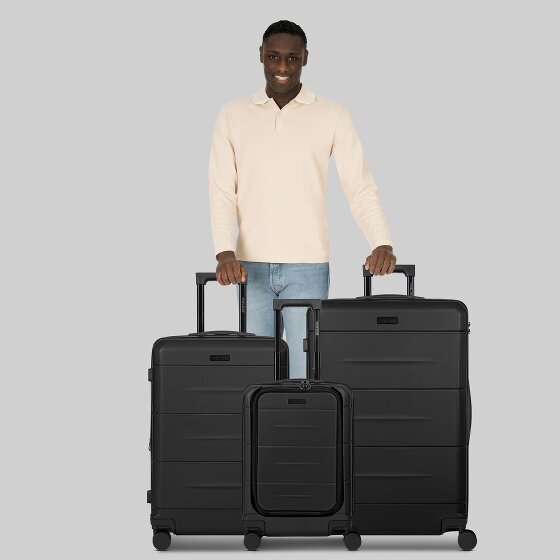 Police London 4 ruote Set di valigie 3 pezzi con piega di espansione