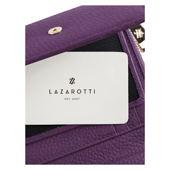 Lazarotti Portafoglio Bologna in pelle con chiusura a zip, 12 cm