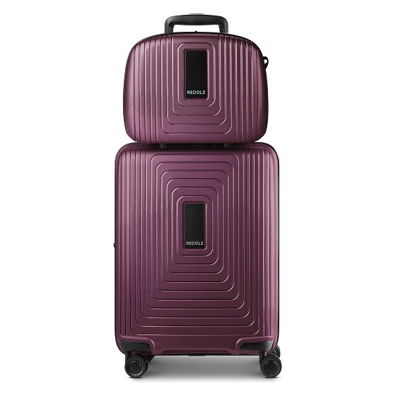 Redolz Set di valigie Essentials 14 2 pezzi trolley da cabina con piega elastica e beauty case