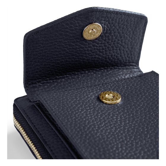 Lazarotti Portafoglio con chiusura a zip in pelle di Bologna, custodia per cellulare, 19 cm