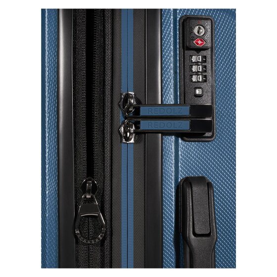 Redolz Set di valigie Essentials 14 a 4 ruote 2 pz. scomparto per laptop con piega elastica