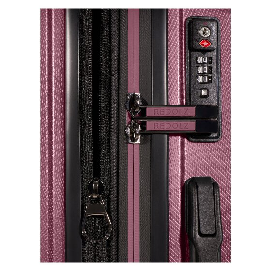 Redolz Set di valigie Essentials 14 a 4 ruote 2 pz. scomparto per laptop con piega elastica