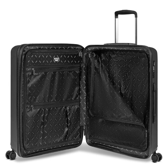 Redolz Set di valigie Essentials 14 a 4 ruote + beauty case 4 pezzi con piega elastica + scomparto per laptop
