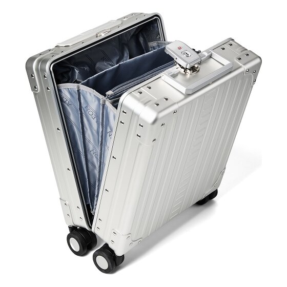 Aleon Trolley cabina Business a 4 ruote in Alluminio, 42 cm, con scomparto per laptop