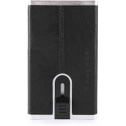 Piquadro Custodia quadrata nera per carte di credito RFID in pelle 6 cm Foto del prodotto