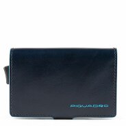 Piquadro Portacarte di credito quadrato blu RFID in pelle 7 cm Foto del prodotto