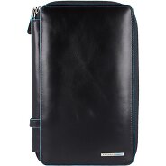 Piquadro Custodia per passaporto da viaggio quadrata blu in pelle 14 cm Foto del prodotto