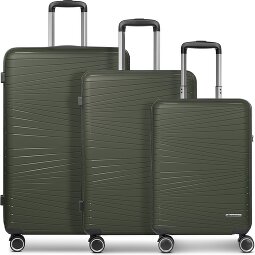 Franky Dallas 3.0 Set di valigie a 4 ruote 3 pezzi con pieghe elastiche  Variante 5