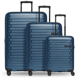 Pactastic Collection 04 THE THREE SET + 4 ruote Set di valigie 3 pezzi con piega di espansione  Variante 4