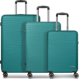 Franky Dallas 3.0 Set di valigie a 4 ruote 3 pezzi con pieghe elastiche  Variante 6