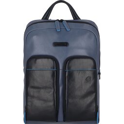 Piquadro Zaino blu quadrato Revamp RFID in pelle 42 cm Scomparto per laptop  Variante 2